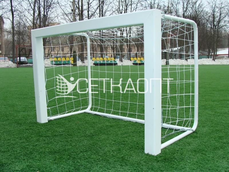Ворота футбольные алюминиевые профиль 80х80мм  складные 1.8х1.2м 2418AL